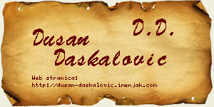 Dušan Daskalović vizit kartica